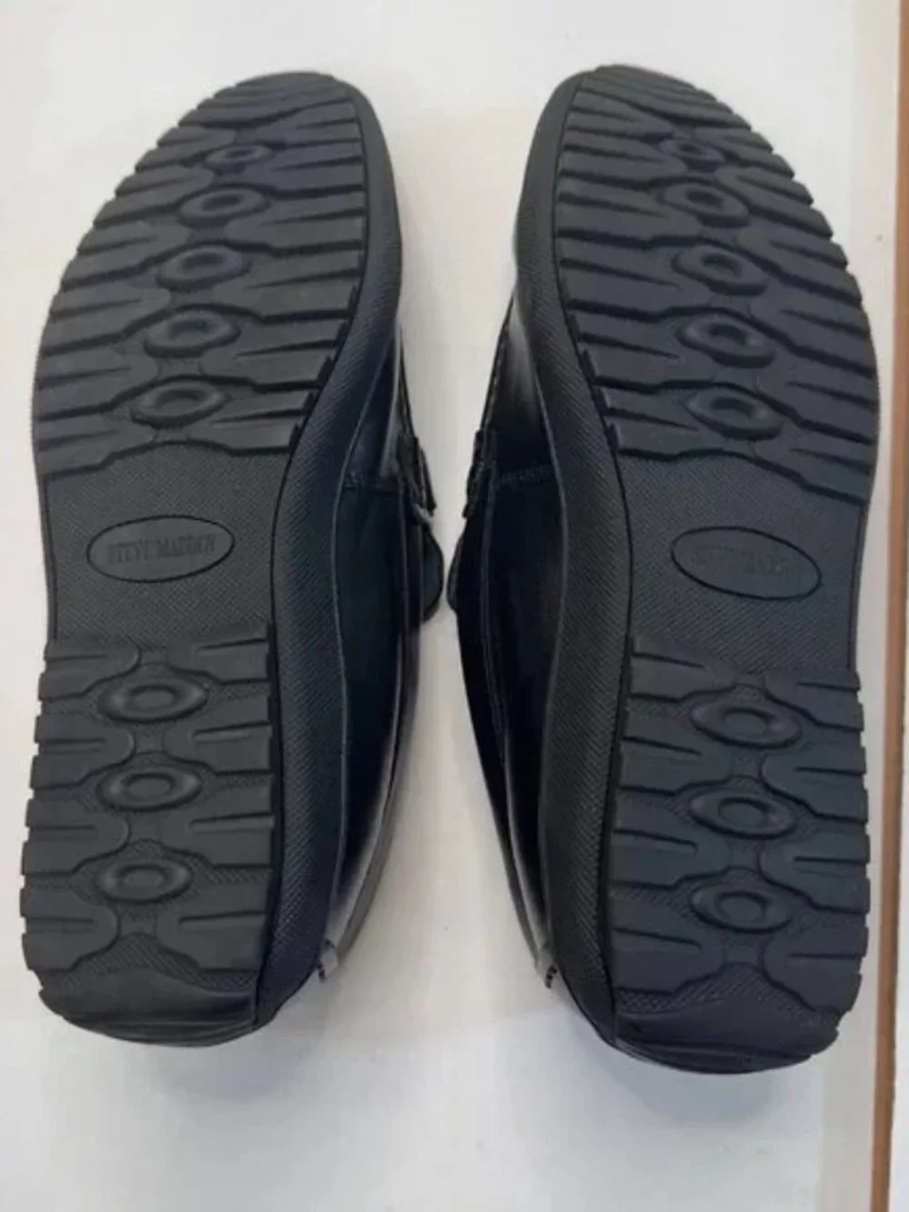 Steve Madden P-Pellea PU Uppers Slip-on Rubber Soles Loafers Black Size 10M